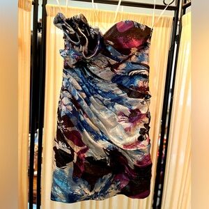 FLASH SALE! Cache size 0 Exquisite Vintage Metallic Strapless Formal/ Prom Dress